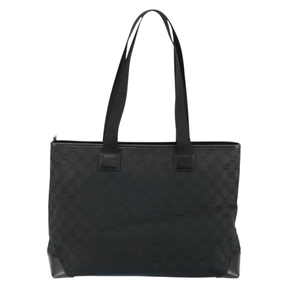 GUCCI GG Canvas Tote Bag Black Silver 34339 Auth yk19701 - Picture 3 of 16